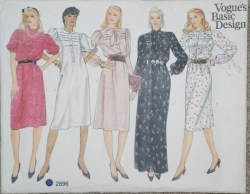 2896 VOG PULLOVR TUCK SS-LS A-DRESS LENGTHS PATTERN 10, 12